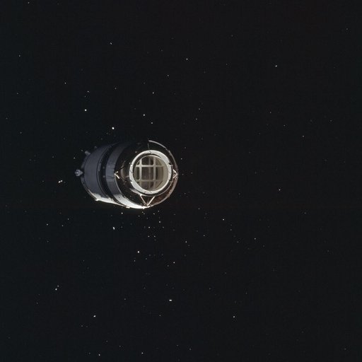 View of the Saturn V third stage from which the Apollo 8 has separated