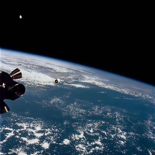 Apollo 9 Mission image - Earth limb over California with S.L.A. in distance