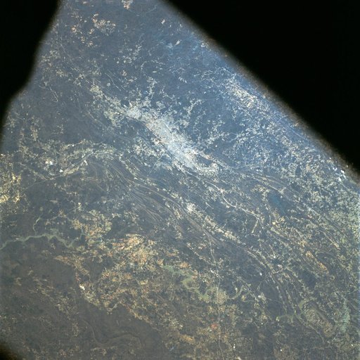Near vertical view of Birmingham, Alabama as seen from Apollo 9