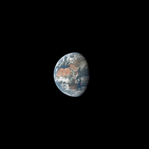 View of Earth, showing Africa, Europe and Asia taken by Apollo 11 crewmember