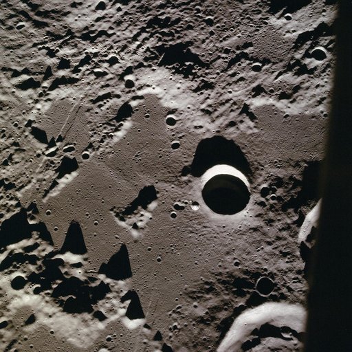 Apollo 11 Mission image - CSM over the Sea of Tranquility