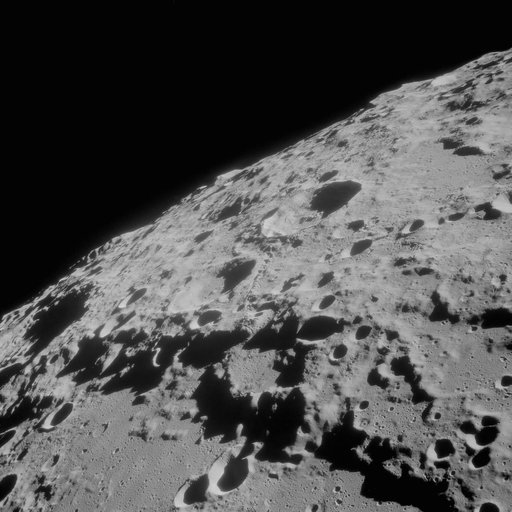 Oblique view of lunar farside in area of IAU crater no. 312