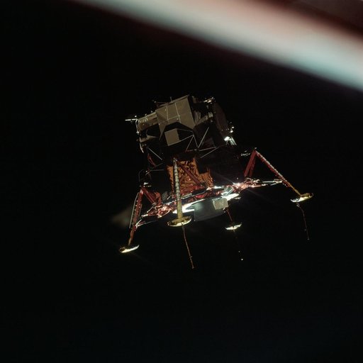Apollo 11 Mission image - View of Lunar Module separation from the Command Module