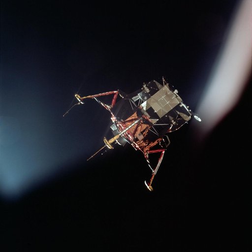 Apollo 11 Mission image - View of Lunar Module separation from the Command Module