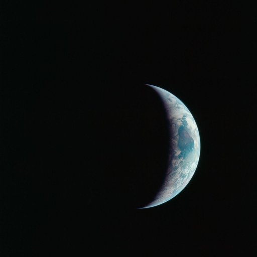 One-third of Earth's sphere as seen from Apollo 11 spacecraft