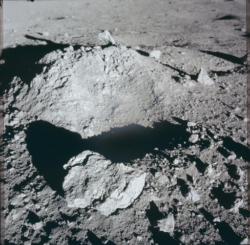 Apollo 12 Mission image - View of lunar surface mound