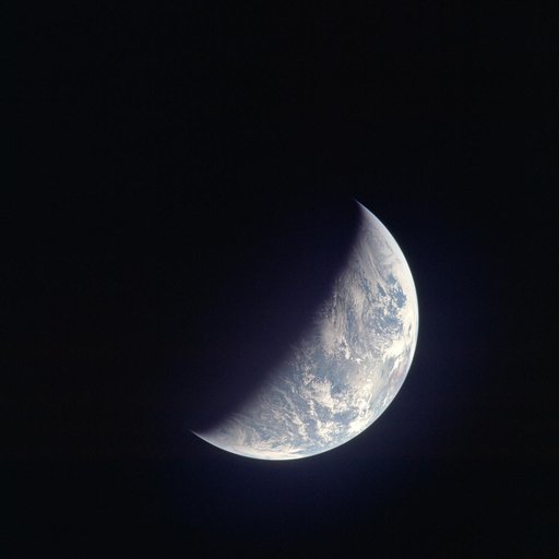View of the Earth seen from the Apollo 12 spacecraft