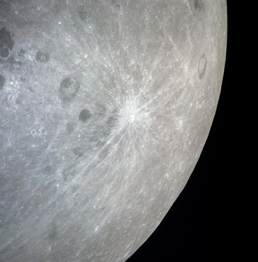 View of the crater on lunar farside from Apollo 13