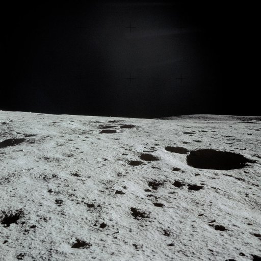 Apollo 14 Mission image - View of the Lunar Surface towards the northeastern Horizon.