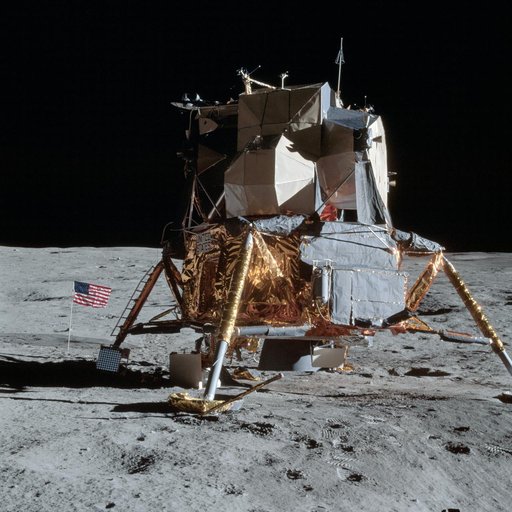 View of Apollo 14 Lunar Module on the Moon