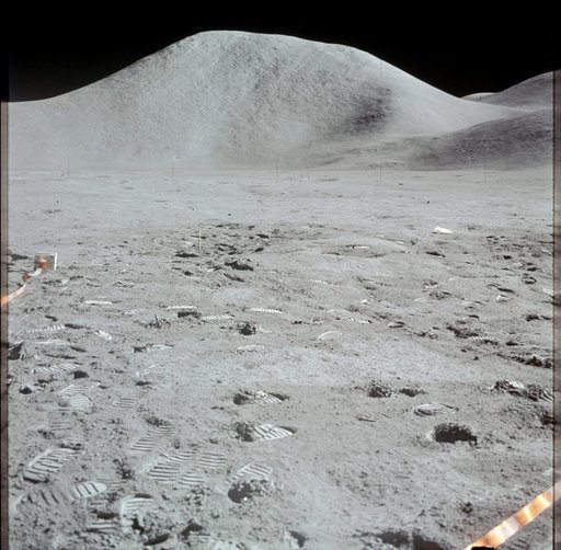 View of Mount Hadley as photographed by Apollo 15 during EVA