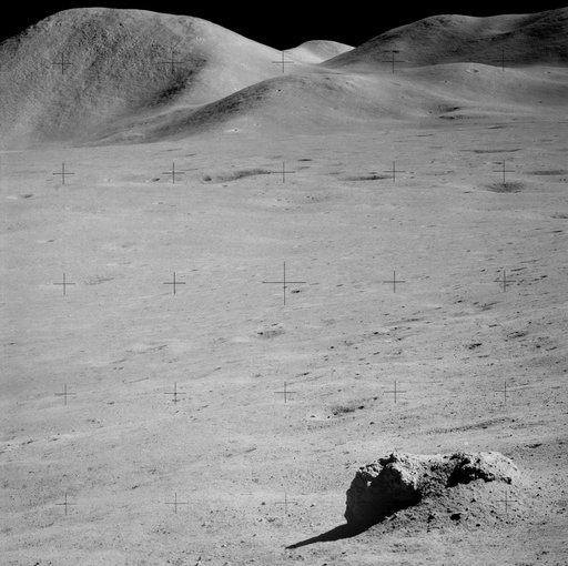 View looking north showing Mount Hadley photographed during Apollo 15 EVA