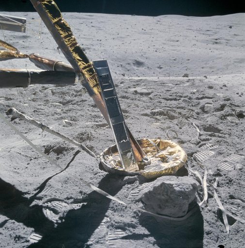 View of Cosmic Ray Experiment near the Apollo 15 Lunar Module