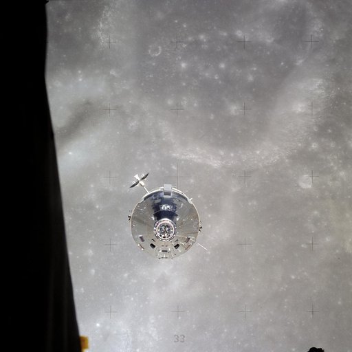 View of the Apollo 16 Command/Service Module from the Lunar module in orbit