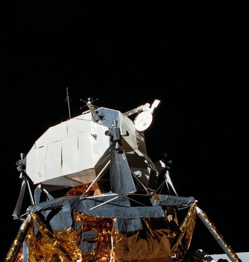 View of the Apollo 16 Lunar Module on the lunar surface