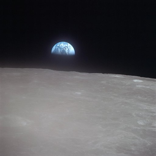 Earth rise as photographed by Apollo 16