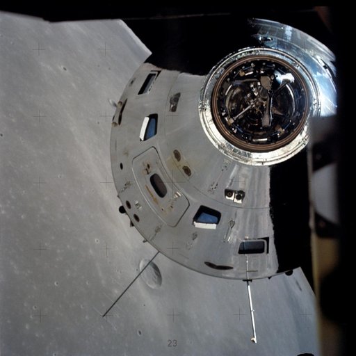 Apollo 17 Command/Service modules photographed from lunar module in orbit