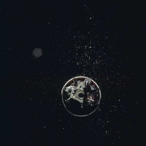 View Lunar Module from the Apollo 17 spacecraft during transposition/docking