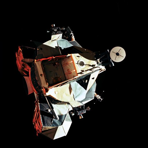 View of the Lunar Module "Challenger" in lunar orbit