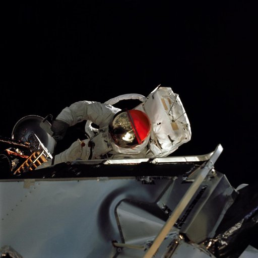 Astronaut Russell Schweickart photographed during EVA
