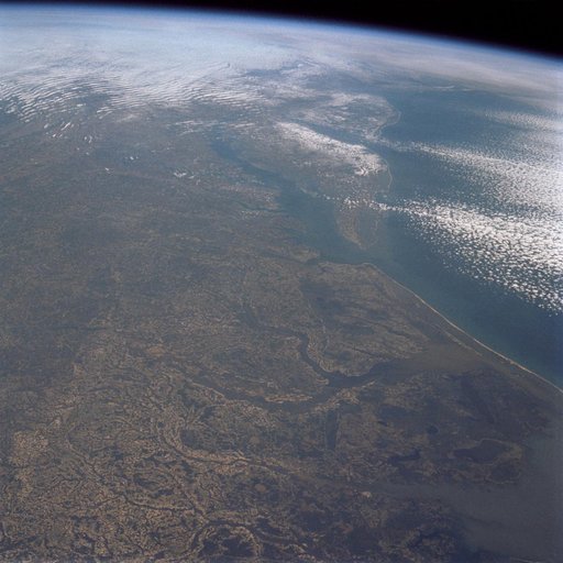 North Carolina, Virginia, New Jersey, and New York area as seen from Apollo 9