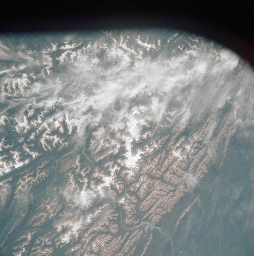 View of Rocky Mountains area of British Columbia and Alberta, Canada