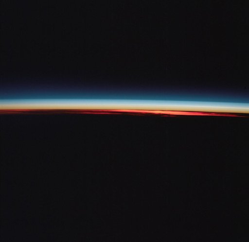 Earth's limb and cloud silhouette in Southern Hemisphere