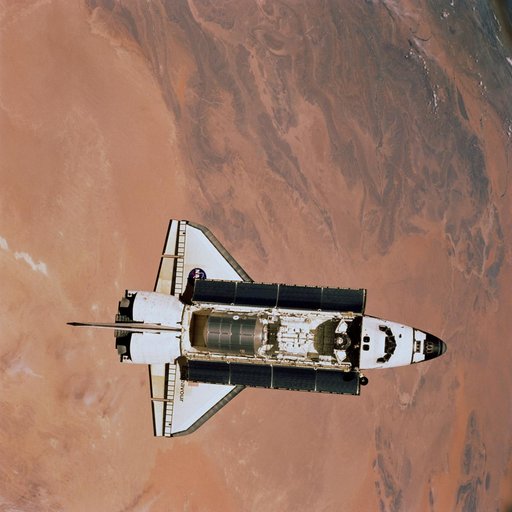 STS-100 orbiter Endeavour approaching ISS for docking