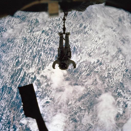 STS-100 crewmember performs EVA during mission