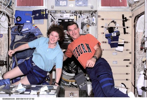 Helms and Voss in Service Module