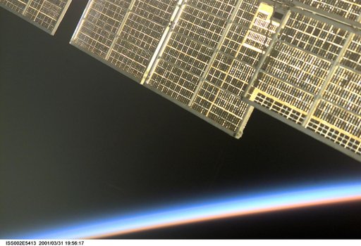 View of sunset taken by the Expedition Two crew