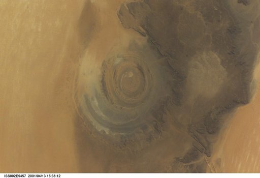 Richat structure, Mauritania taken by the Expedition Two crew