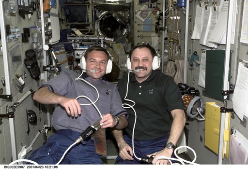 Usachev and Lonchakov in Service Module