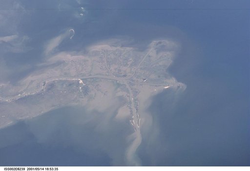 Mississippi delta taken by the Expedition Two crew