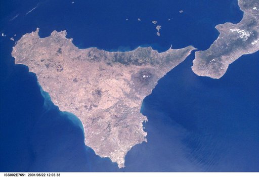Island of Sicily taken by Expedition Two crew