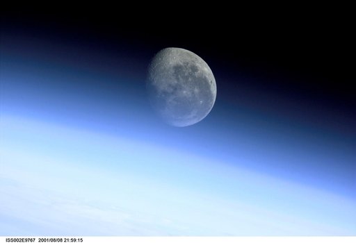 View of the Moon taken by the Expedition Two crew