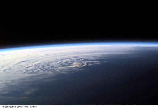 Earth observations of a sunrise / sunset taken during the Expedition Three mission