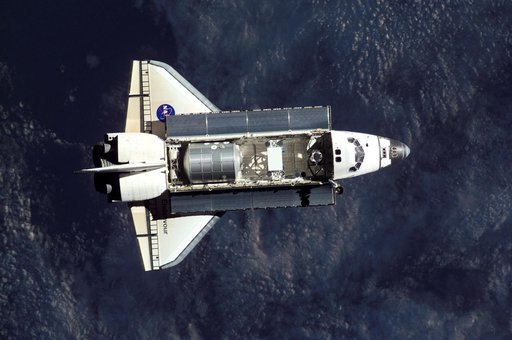 View of the docking approach of Endeavour taken during Expedition Three