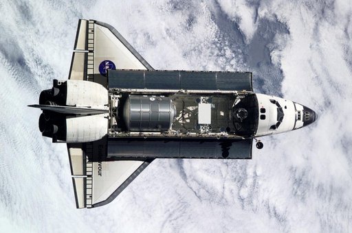 View of the docking approach of Endeavour taken during Expedition Three