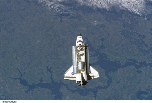 Endeavour on approach to ISS for mission STS-111 UF2 / Expedition Four
