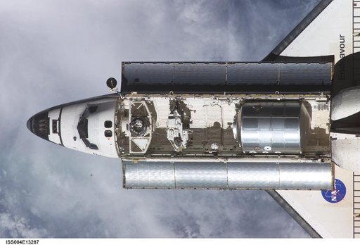 Endeavour on approach to ISS for mission STS-111 UF2 / Expedition Four