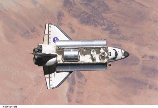 Endeavour on approach to ISS for mission STS-111 UF2 / Expedition Four
