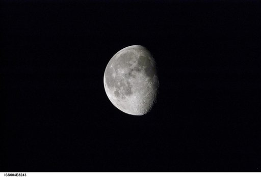 The Moon as seen from the ISS during Expedition Four
