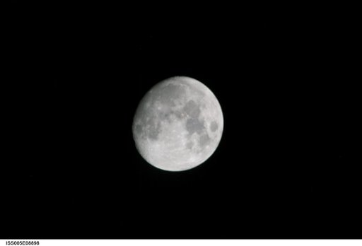View of the moon taken from ISS