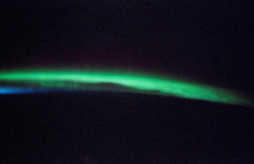 View of Aurora near Earth's limb taken during Expedition Six