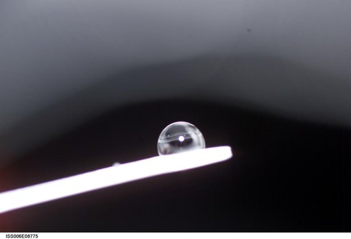 Bubble formed as a result of a Zeolite Crystal Growth experiment in the U.S. Laboratory