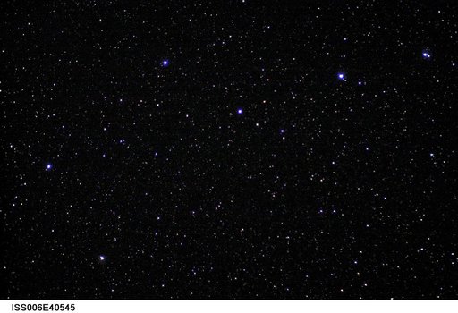 View of stars taken during Expedition Six