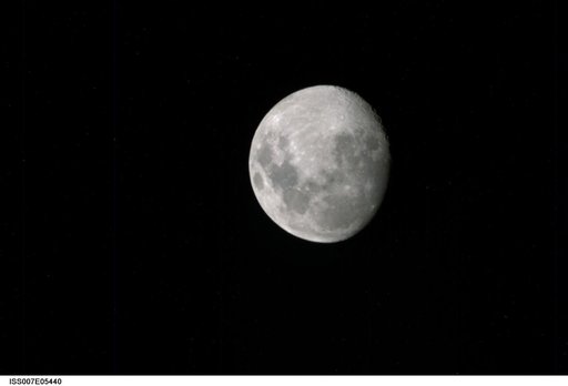 Views of the Moon taken by the Expedition Seven crew