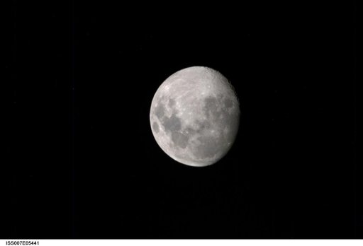 Views of the Moon taken by the Expedition Seven crew
