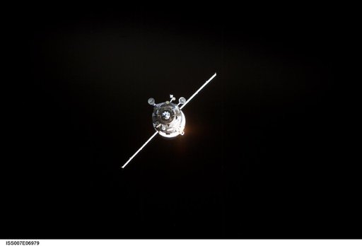Progress capsule approaching ISS for docking